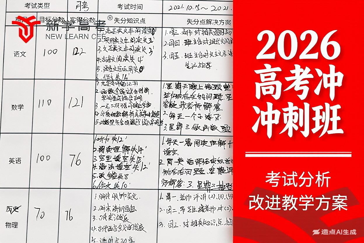 成都高考冲刺班：2026届学